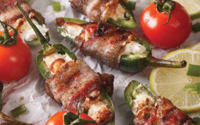 Jalapenos plněné sýrem ve slanině