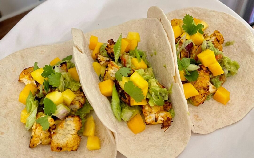 Tacos z květáku a manga