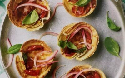 Mini tortillové košíčky s chorizem a sušenými rajčaty